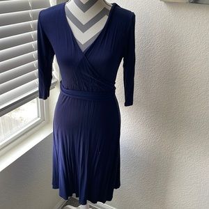 Blue half sleeve dress